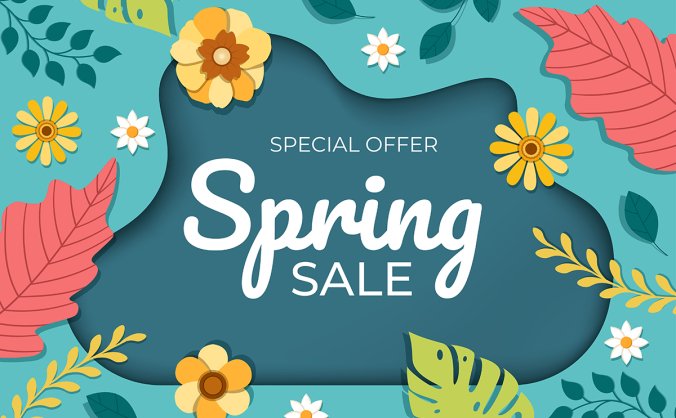 绚丽的春天主题背景板矢量