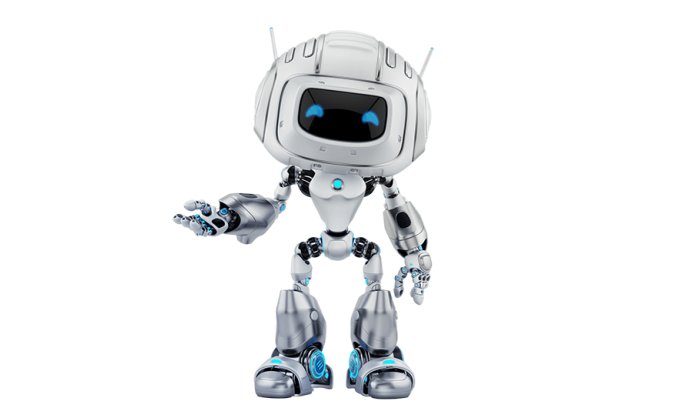 银色AI机器人透明免抠素材PNG