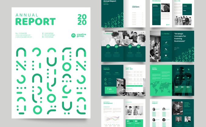 一套清新的画册模板