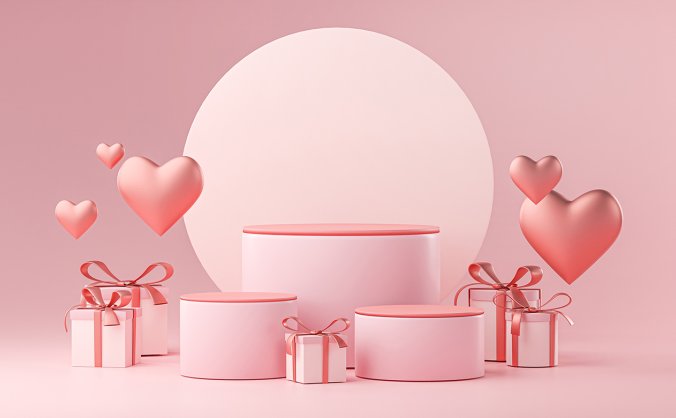 三张高清粉色背景图素材