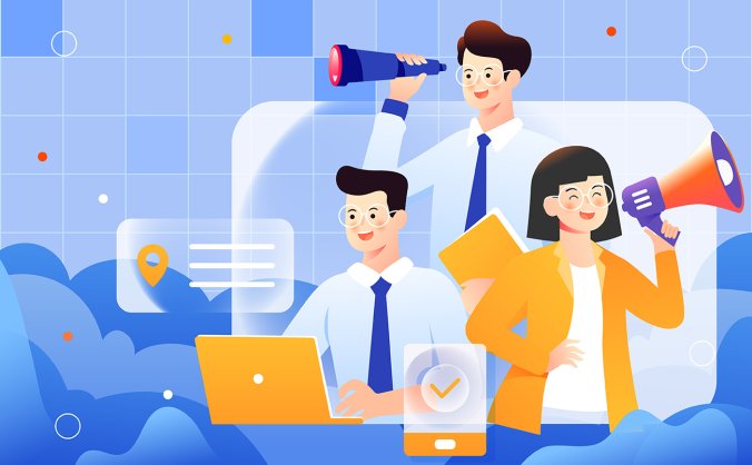 人力资源部门招聘主题插画