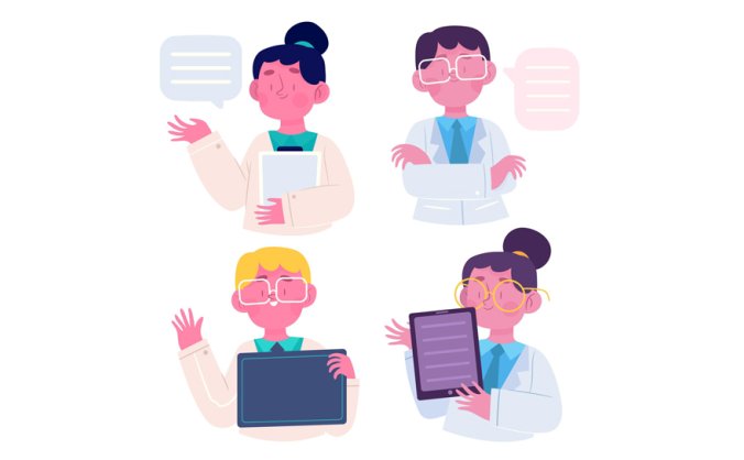 医生主题的矢量插画