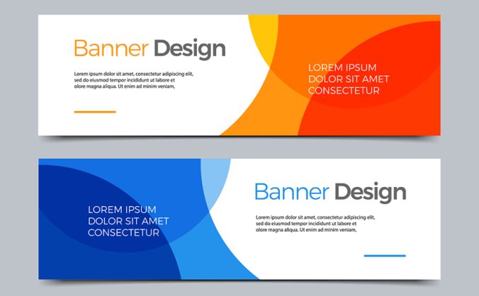 3款矢量简洁背景banner素材