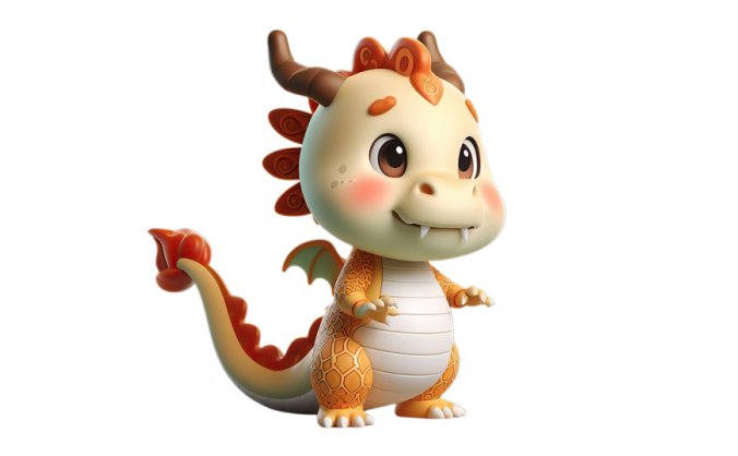 可爱的中国小龙人PNG