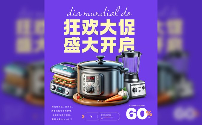 家电狂欢大促海报PSD