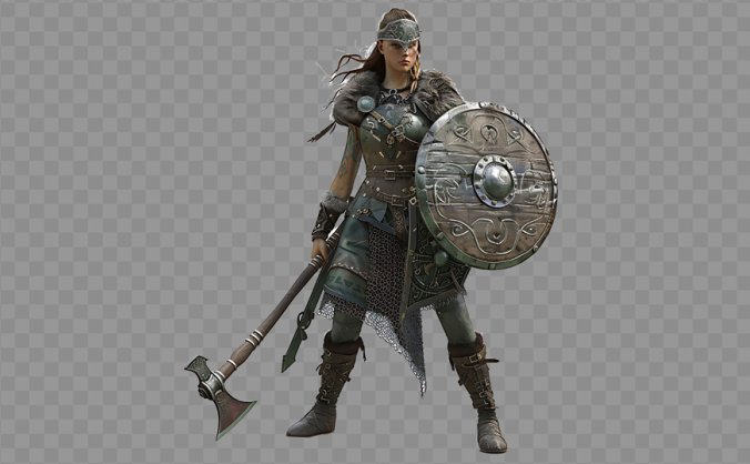 全副武装的西方女战士