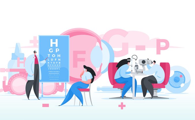 近视专家沙龙会主视觉插画