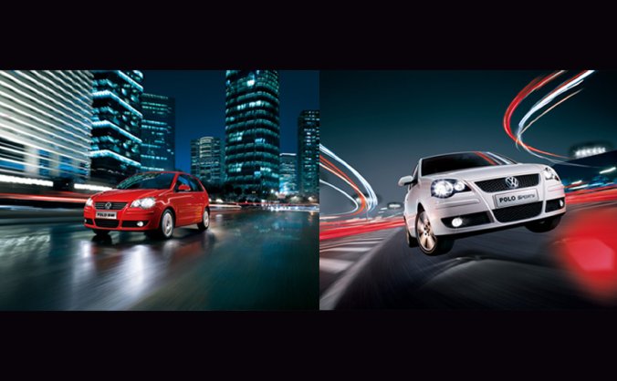 大众两款汽车海报PSD