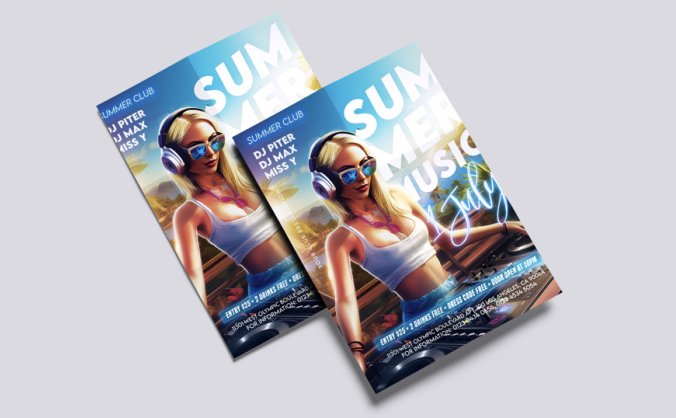 夏日狂欢节海报PSD文件