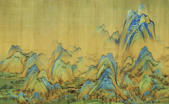 千里江山图无损高清图+PNG元素